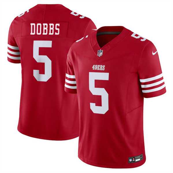 Men & Women & Youth San Francisco 49ers #5 Josh Dobbs Red 2024 F.U.S.E. Vapor Untouchable Limited Stitched Jersey